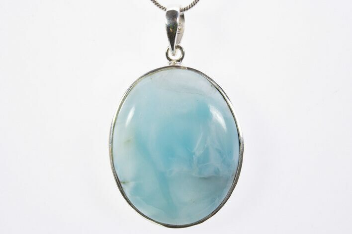 Stunning, Larimar Pendant (Necklace) - Sterling Silver #303207